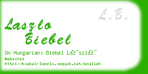 laszlo biebel business card